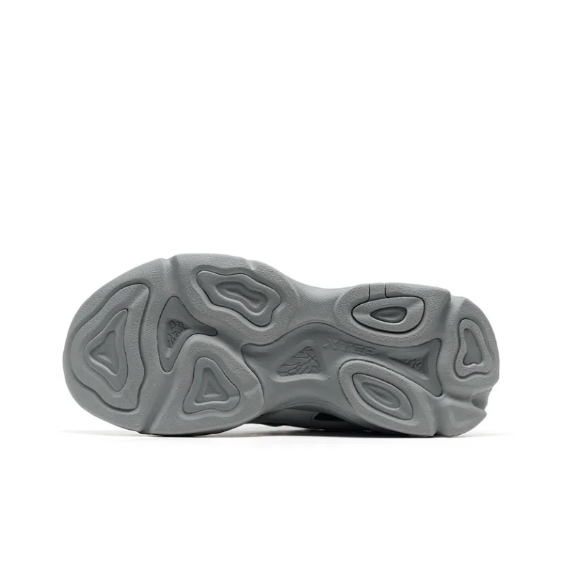 XTEP Nomadic Wear resistant And Lightweight Low Top Casual Shoes Women's Phantom Gray Coal Black-5