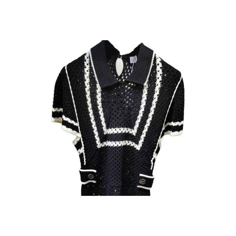 RED VALENTINO Short Sleeved Dress Women's Black-2