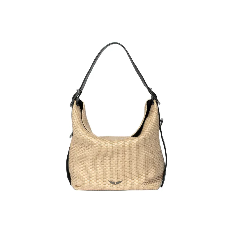 Zadig & Voltaire Cotton Basket Bag, Shoulder Bag Women's Beige-2