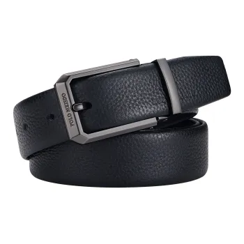 POLOMEISDO Top Grain Cow Leather Youthful Belt Practical Box Men's 3.5cm Custom Exclusive Greeting Card