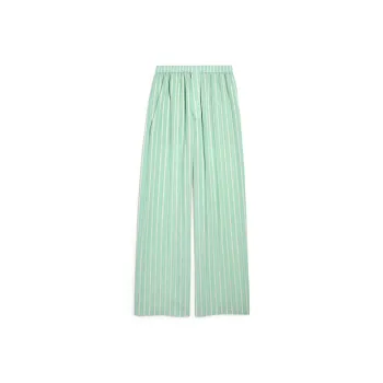 Balenciaga FW25 Pajama Pants Loose Fit Unisex Green