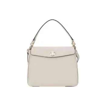Furla Danae Cow Leather Tofu Bag, Shoulder Bag, Crossbody Bag, Handbag Trumpets Women's Light Beige