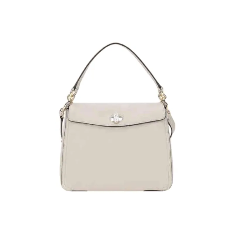 Furla Danae Cow Leather Tofu Bag, Shoulder Bag, Crossbody Bag, Handbag Trumpets Women's Light Beige-0