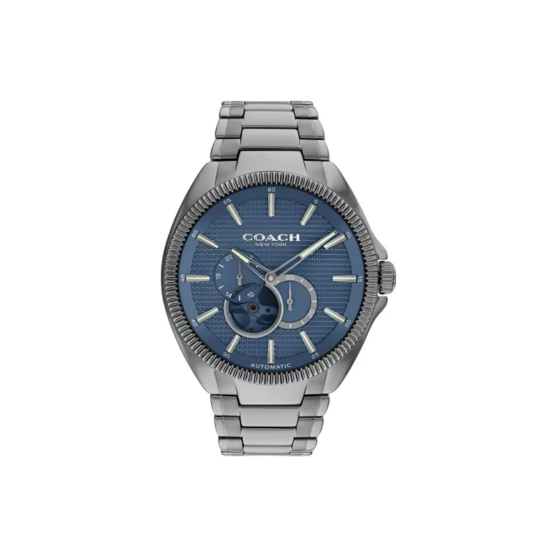 COACH Wrist Watch Automatic Mechanical Movement Stainless Steel Strap 45mm Blue Dial Men's Watches-0