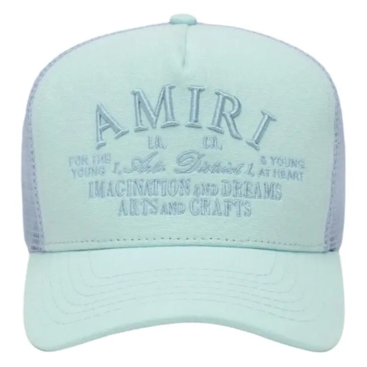 AMIRI Cotton Baseball Caps Unisex Ice Blue-0