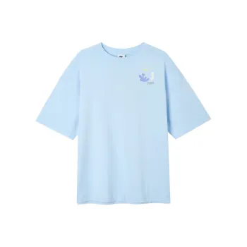Nike Women'ss Retro Hand Drawn Drop Shoulder T Shirt Blue