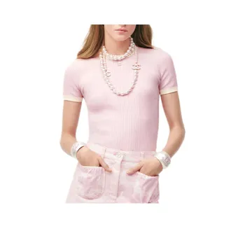 CHANEL T Shirt Women's Light Pink