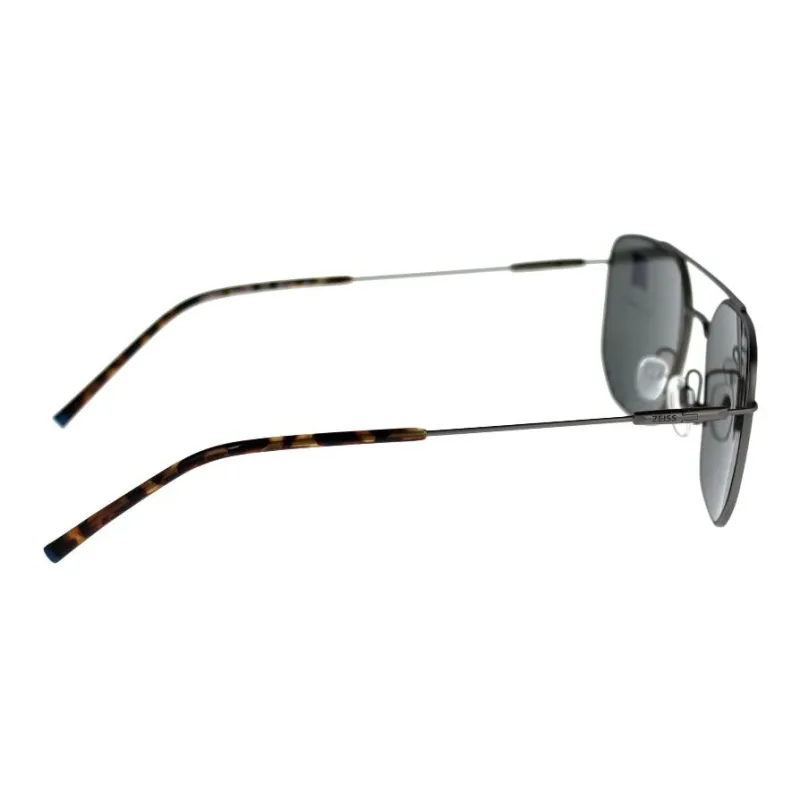 ZEISS Metal Square Sunglasses Men's Black-2