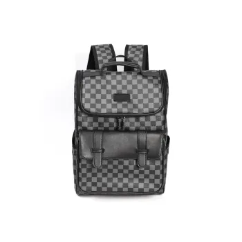 VIHUS PVC Backpack Men's Black Plaid