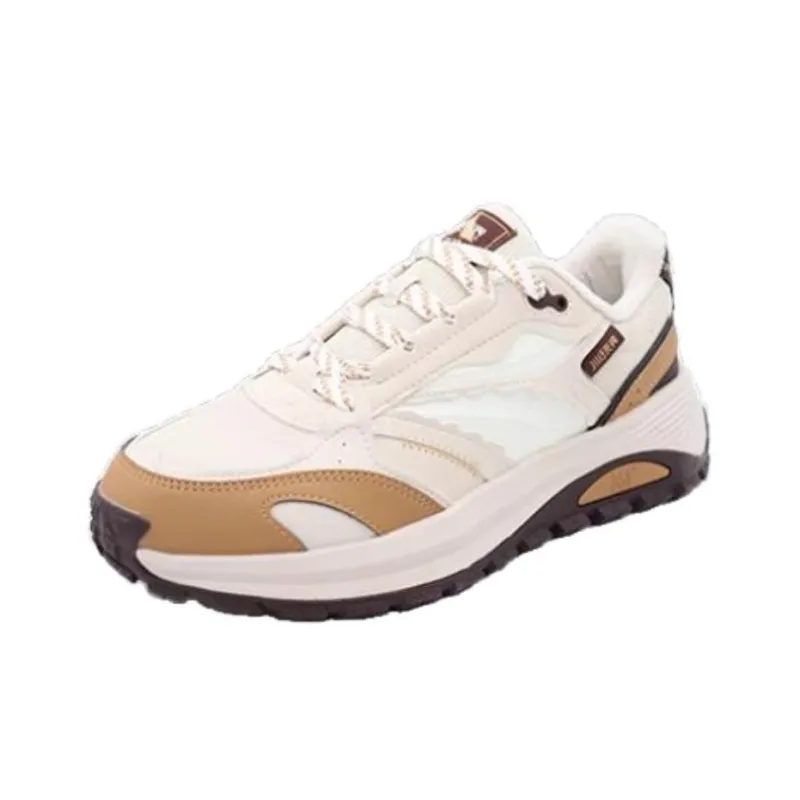 361° Anti Slip And Wear Resistant Coverage Low Top Casual Shoes Men's Beige Brown-2