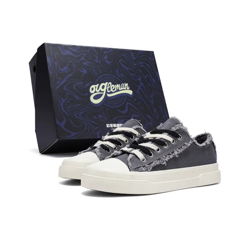 OUGLEMEN Wrapping, Wear Resistant And Non Slip Low Top Skateboard Shoes Men's Box-6
