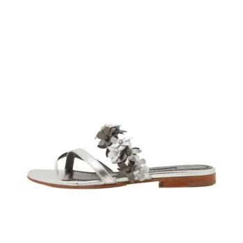 MANOLO BLAHNIK Flip Flops Women's Silver