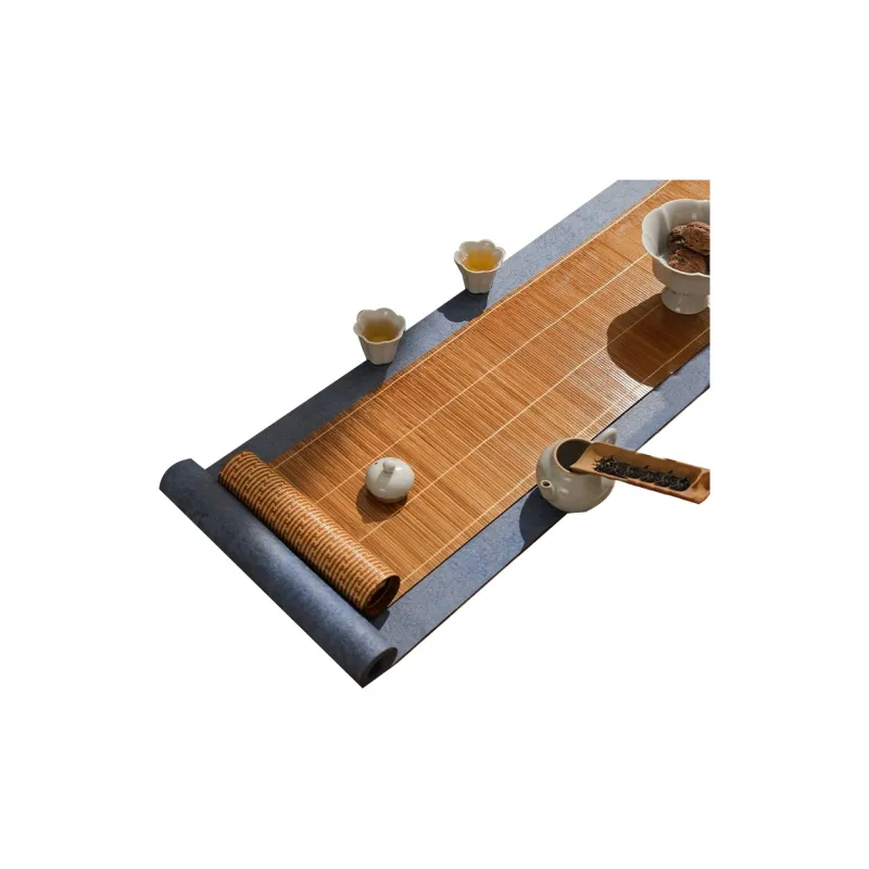LUOYIJIA New Chinese Style Bamboo Mats Tea Mat Tablecloth Waterproof Tea Table Padding Cloth Teaware Table Mats Zen-2