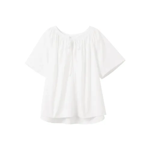 3COLOUR 클라우드 화이트 여성 쉬폰 셔츠