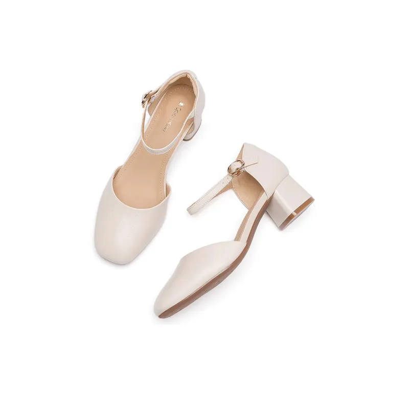 Spider King One Strap Sandals Women's Beige-4