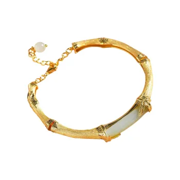 Jade Ink Love Hetian Jade Bracelets Pale Greenish White Jade Unisex