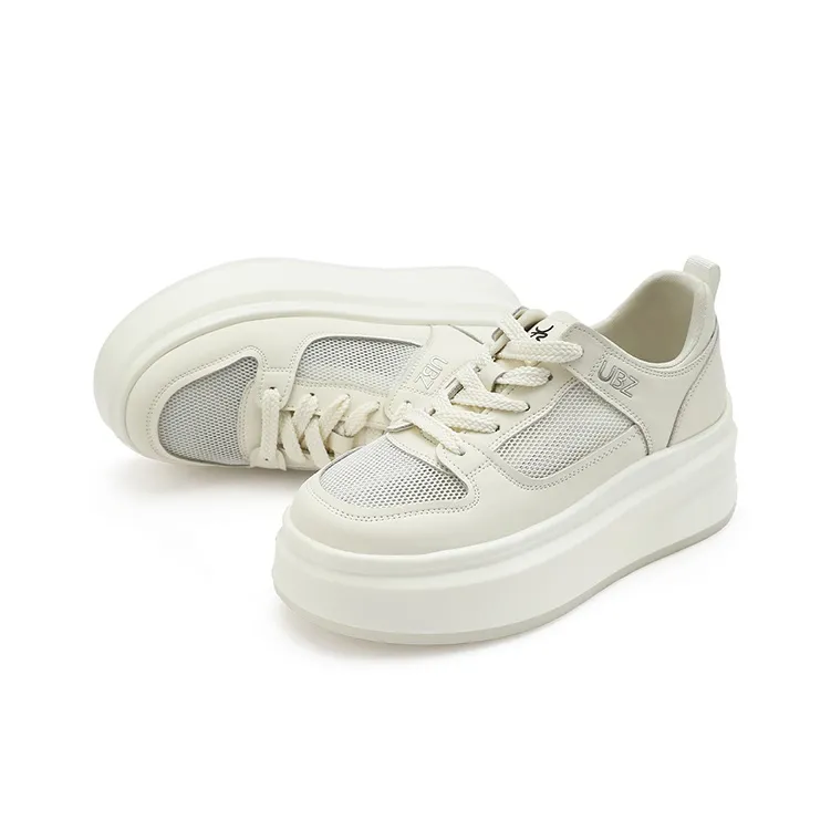 UBZ Low Top Skateboard Shoes Women's Ivory White-4