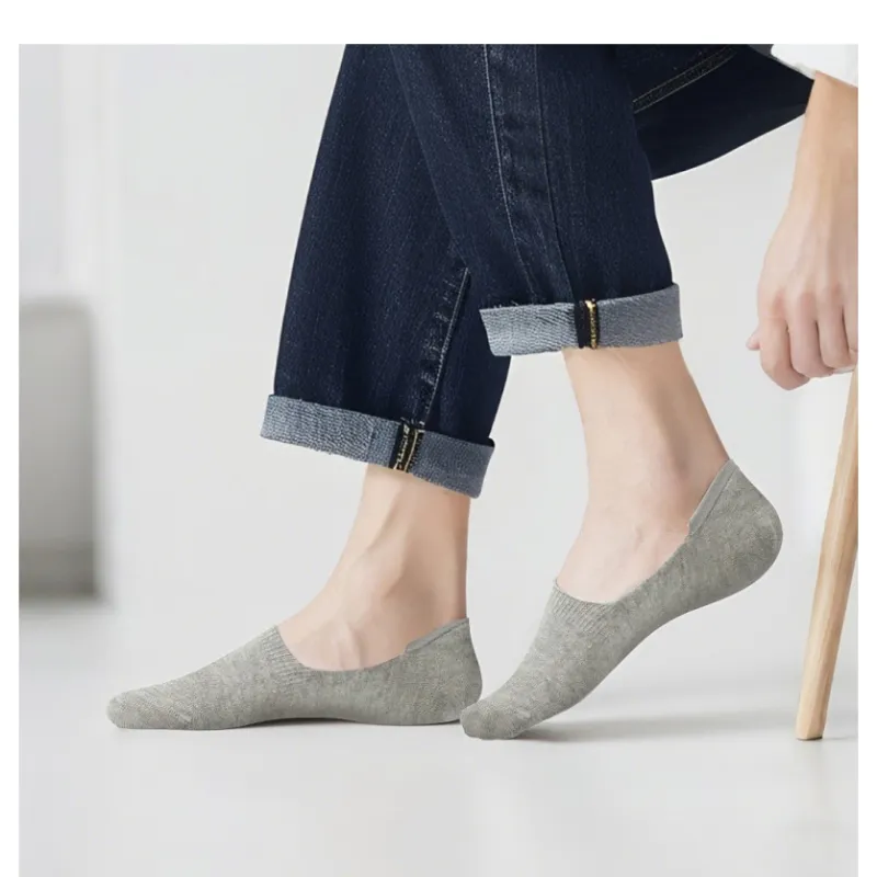 LIANGPU No Show Socks Men's 5 Pack-2