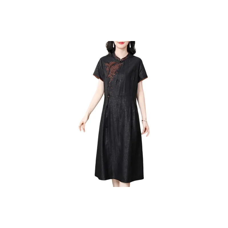 Yi Mengyuan Short Sleeved Dress Women's-0