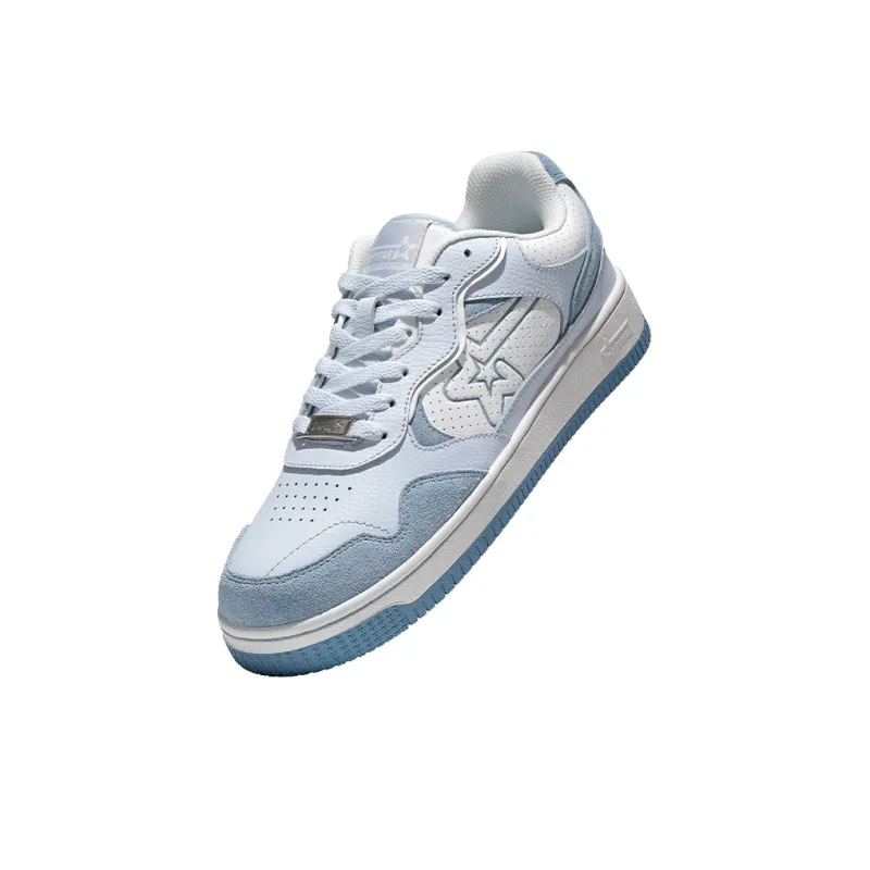 RIPSTAR Coverage Slip Resistant And Abrasion Resistant Low Top Skateboard Shoes Unisex White Blue-5