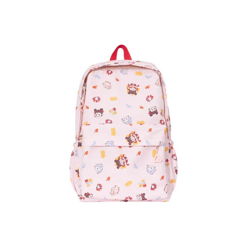 Vack Nylon Backpack Unisex White/Black/Pink/Blue-10