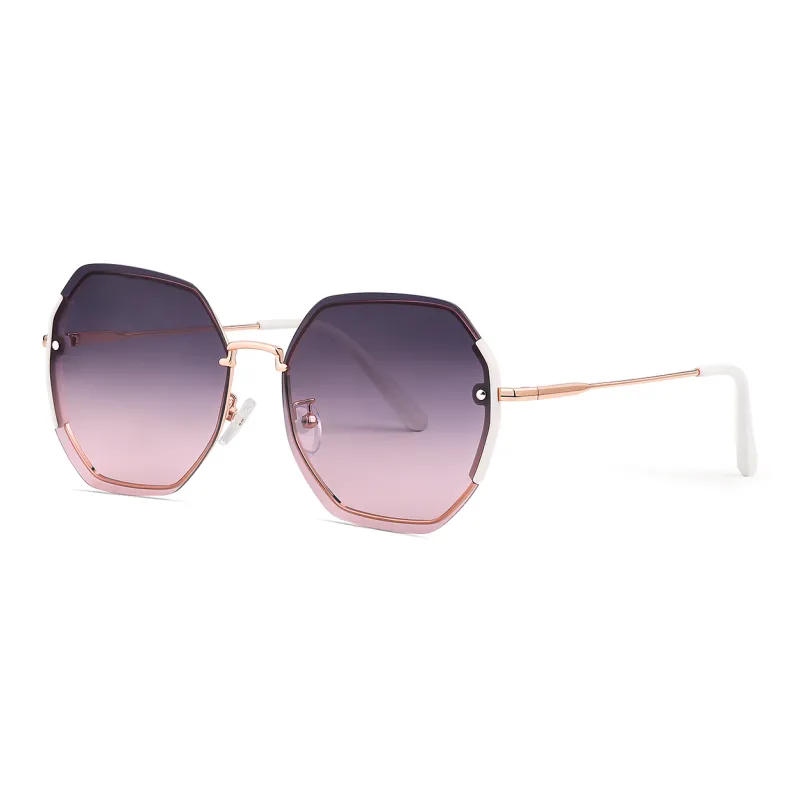 VEGOOS Metal Irregular Shape Sunglasses Women's-0