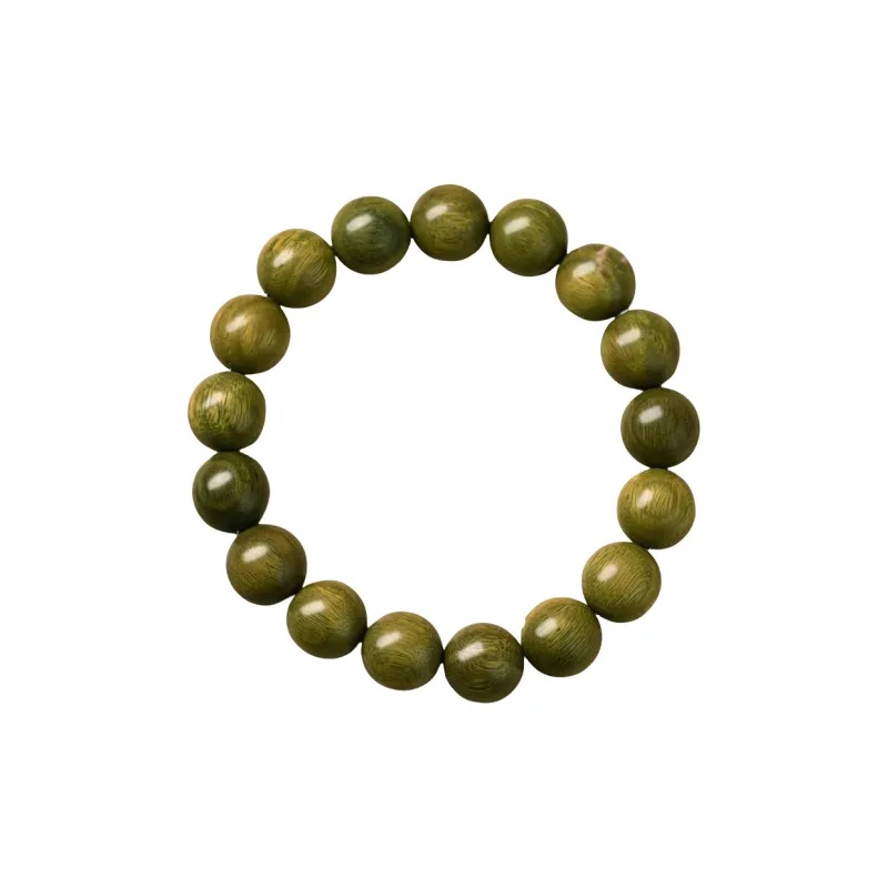 ZHIZUO Green Sandalwood Wooden Bracelets Unisex-0
