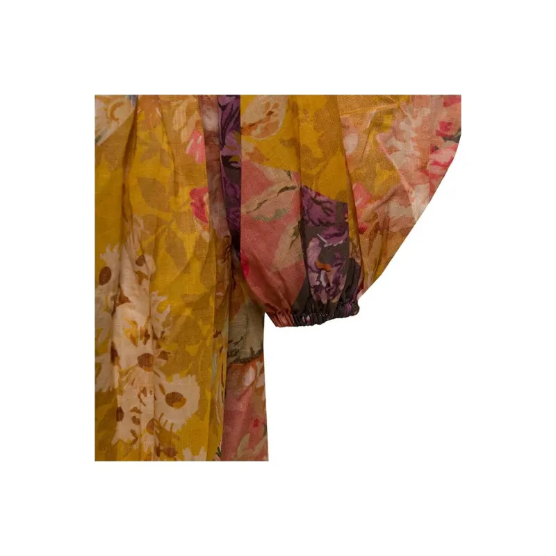Zimmermann FW22 Long Sleeved Dress Women's Orange-4