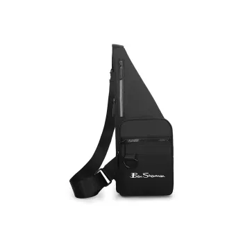 BEN SHERMAN Nylon Sling Bag Unisex Black/Gray/Green/Blue