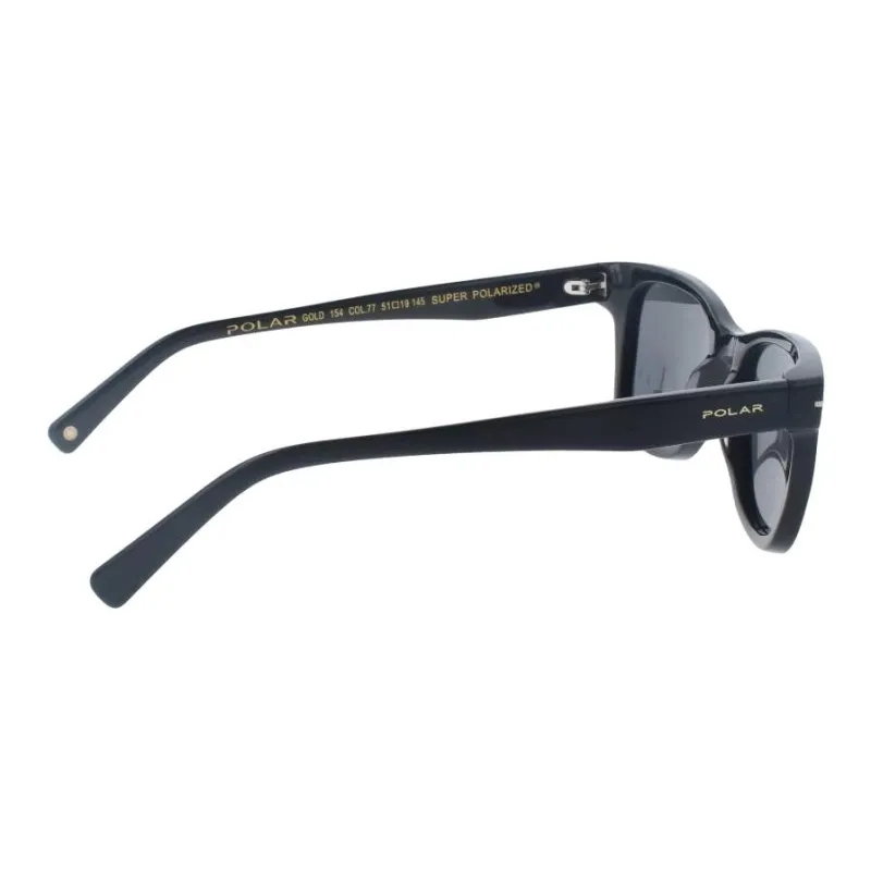 Polar Acetate Square Sunglasses Unisex Black-2