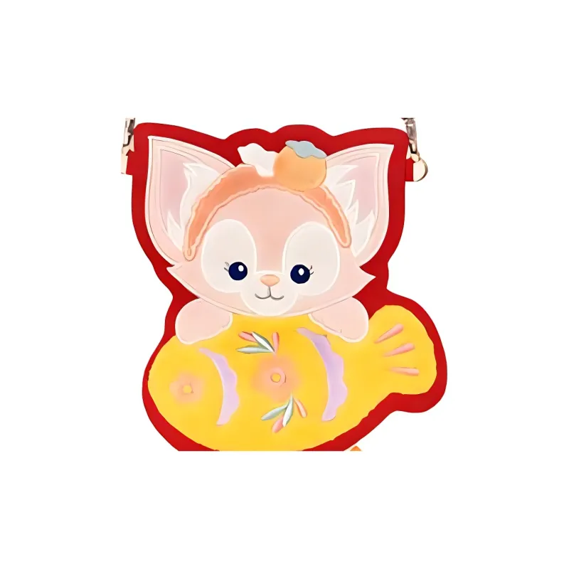 Disney 2025 Spring Festival Duffy And Friends Cotton Fabric Shoulder Bag, Crossbody Bag Women's Multicolor-4
