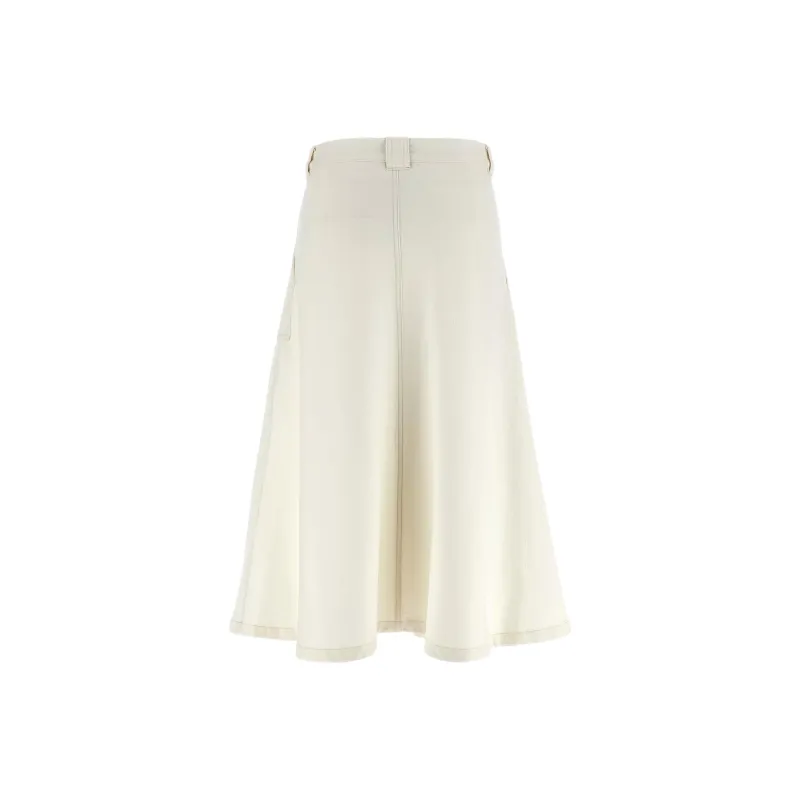 A.P.C Casual Long Skirt Women's White-1
