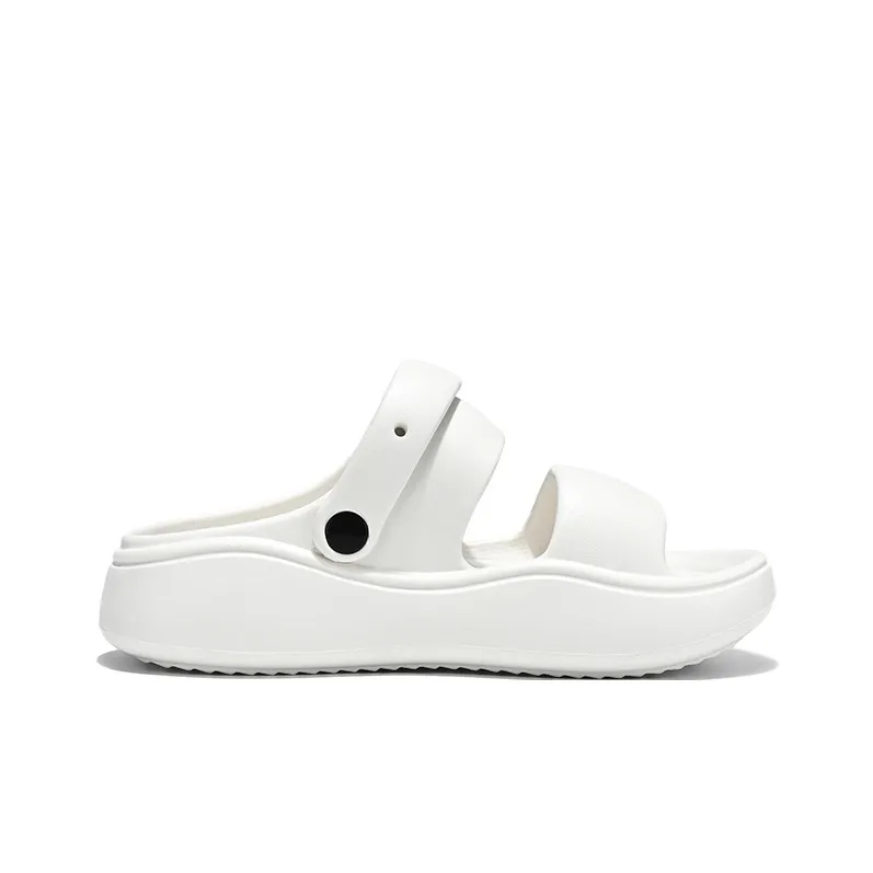 Binary EVA Slip Resistant Abrasion Resistant Slide Slippers Women's White-2