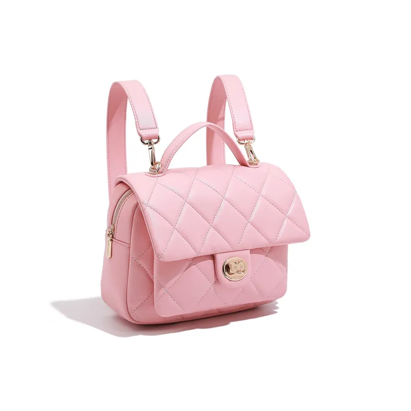 MESUCA &Sanrio Hello Kitty Collaboration Kitty Series PU Backpack Women's Pink/Ecru-3