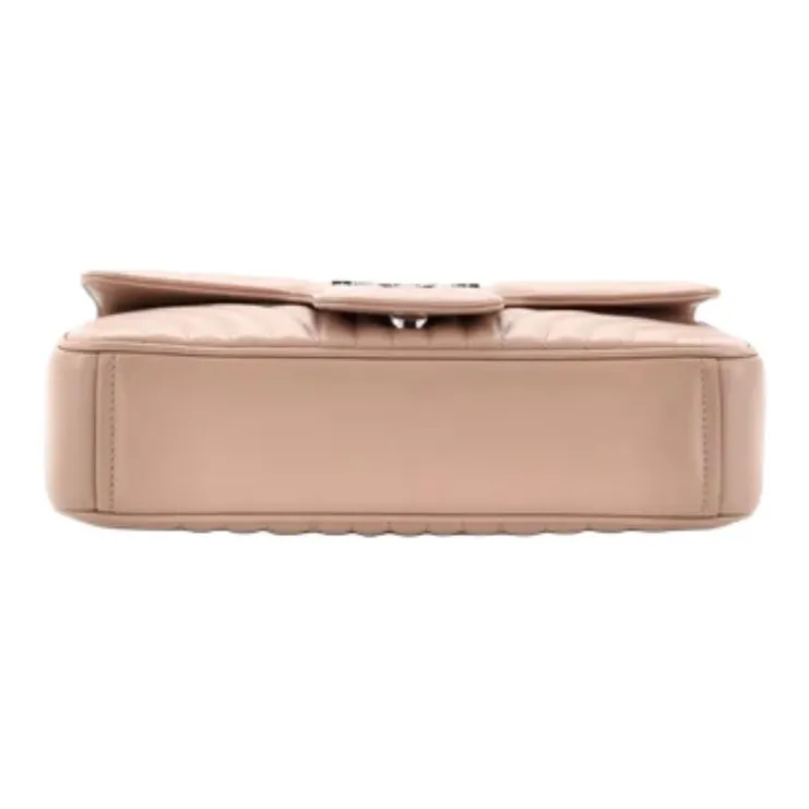 PRADA Leather Shoulder Bag Medium Size Women's Pink-2