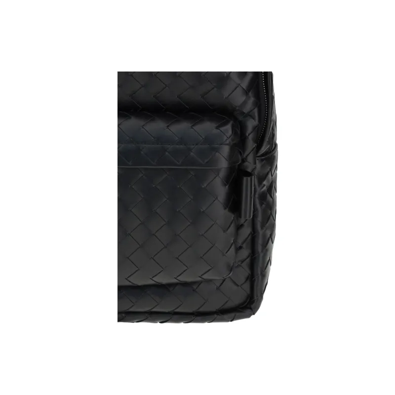 Bottega Veneta Intrecciato Leather Backpack Men's Black-2