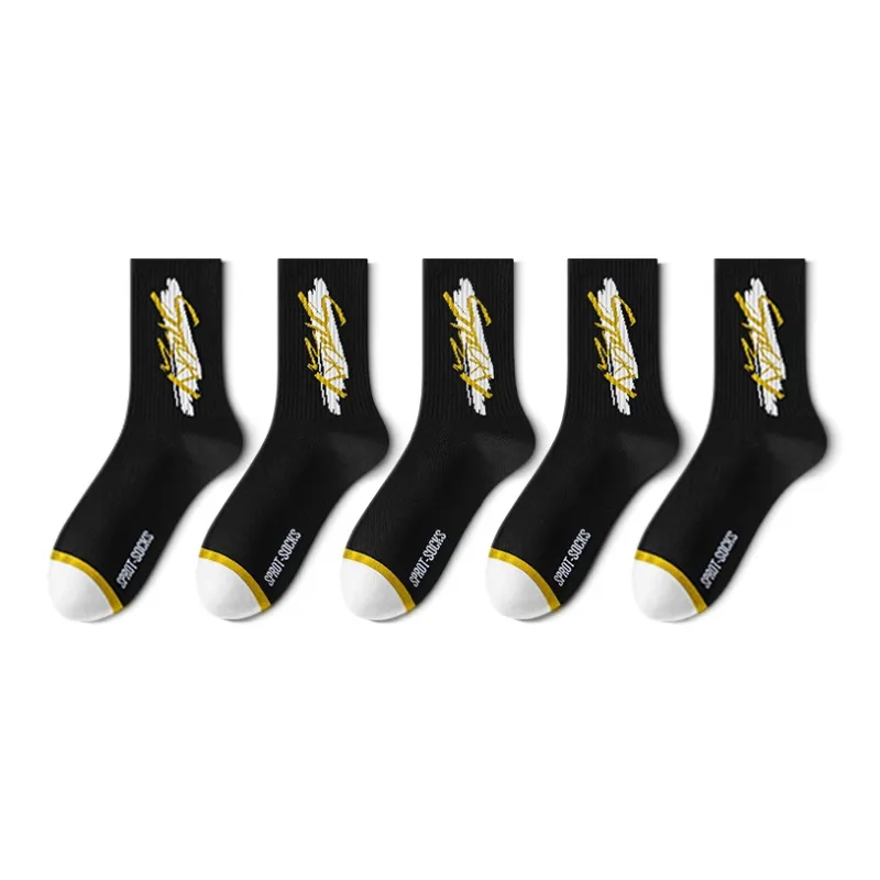 LUOLIAN Basketball Socks Men's 5 Pack-3