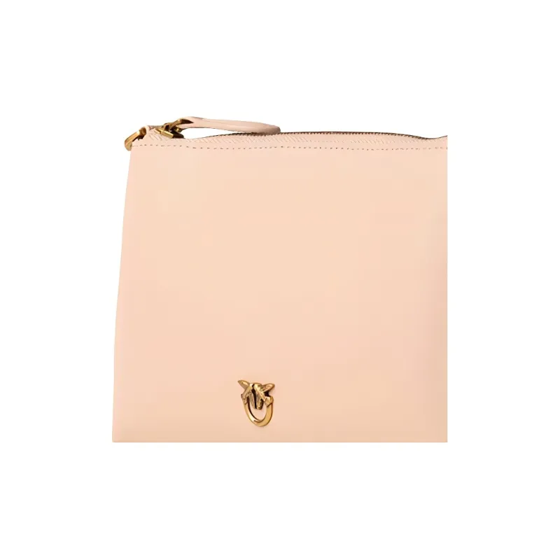 PINKO Leather Shoulder Bag Women's Pink-3
