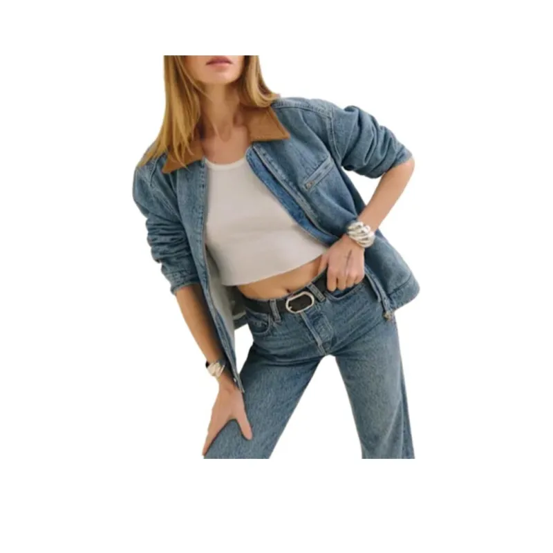 REFORMATION Harrison Utility Jacket Denim Jacket Women's-0