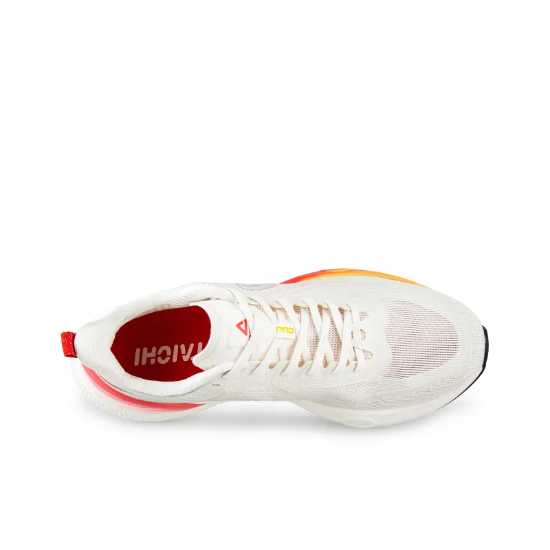 PEAK Taichi 7.0 PRO Running Shoes Men Low Top White Red-4