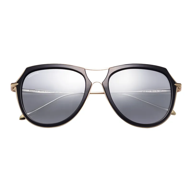 VEGOOS TR/Memory Plastic Metal Irregular Shape Sunglasses Women's-6