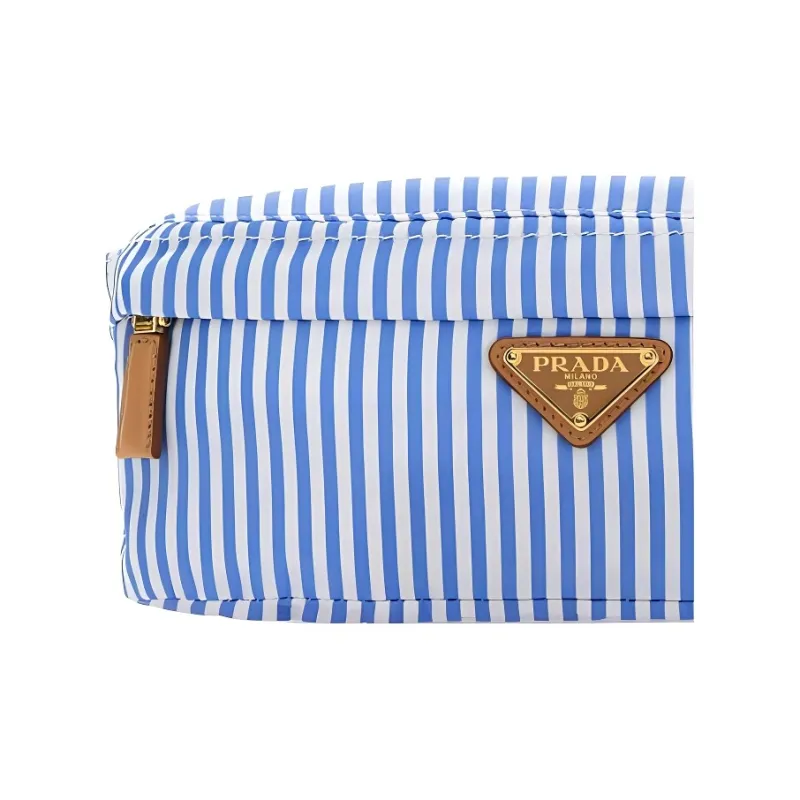 PRADA Recycled Nylon Toiletry Bag Women's Blue-4