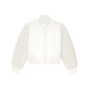 Givenchy Cropped Varsity Jacket 'White'