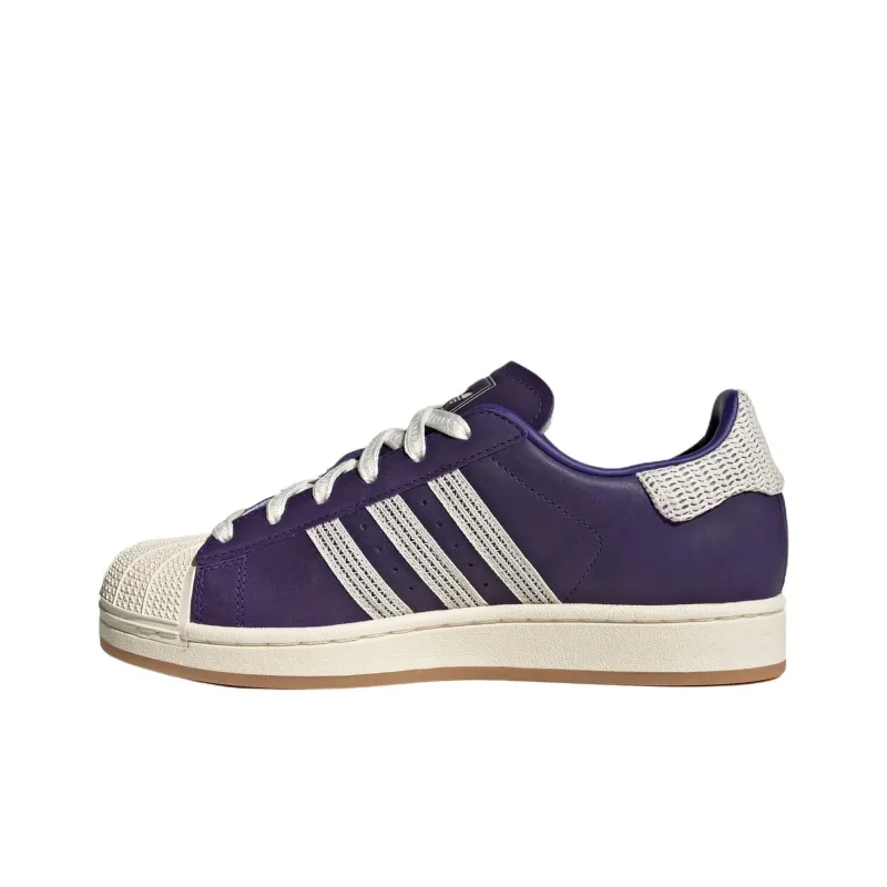 Adidas Originals Superstar 2 Anti Slip Wear Resistant Low Top Skateboard Shoes Women's Purple-1