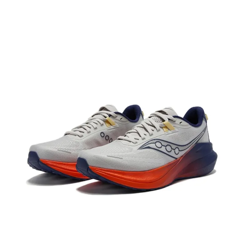 Saucony Anti Slip Wear Resistant Low Top Running Shoes Unisex Gray-2