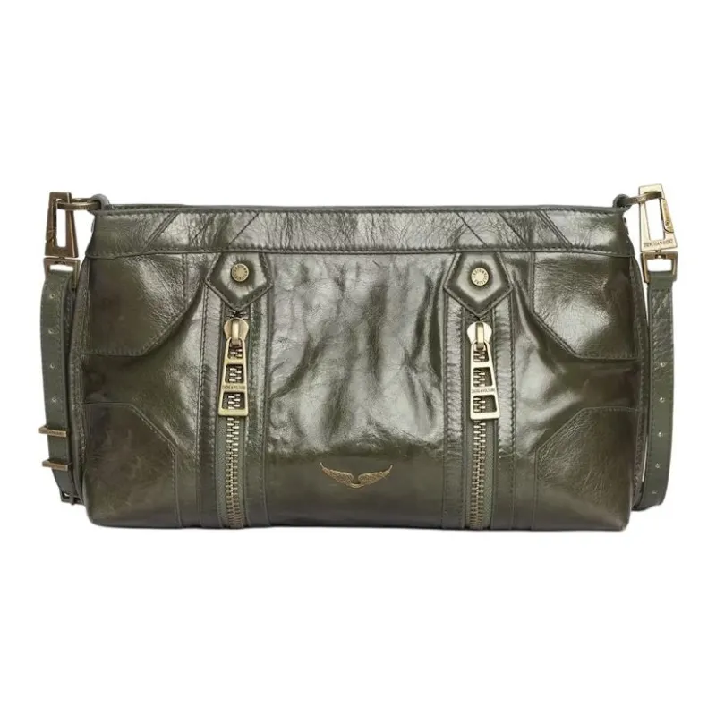 Zadig & Voltaire Cow Leather Shoulder Bag Women's Green-0