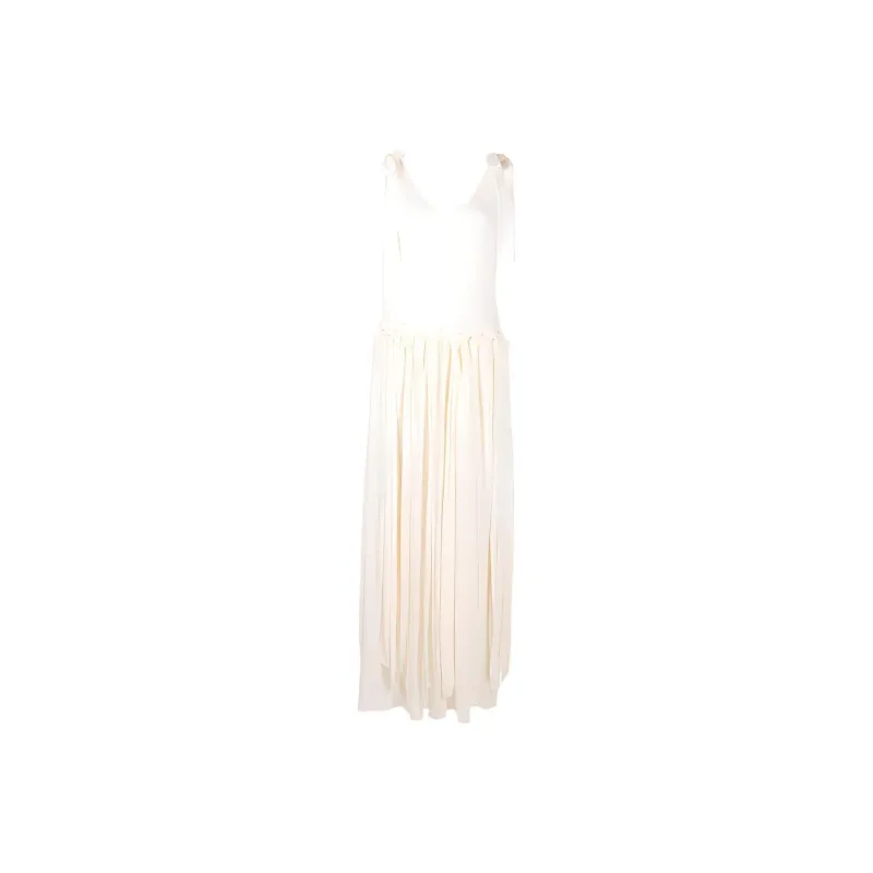 Chloe SS22 Sleeveless Dress Women's Ecru-1