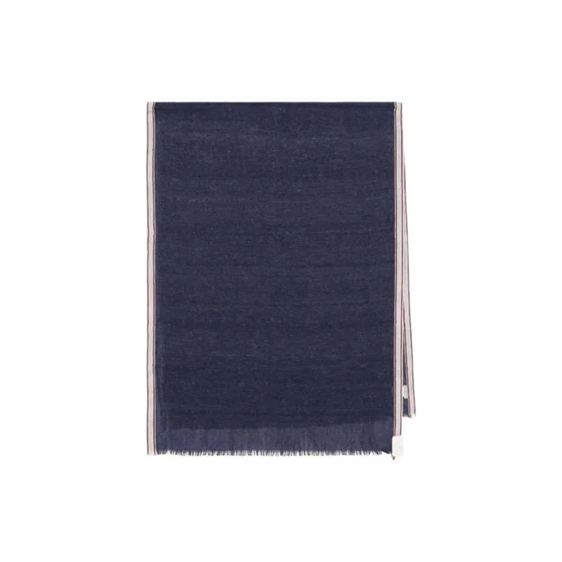 Brunello Cucinelli Knit Scarves Unisex Dark Blue-0
