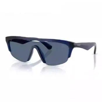 Burberry Plate Frame Irregular Shape Sunglasses Men's Blue