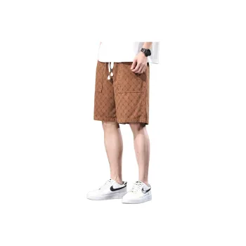 Tonlion Casual Shorts Unisex Brown